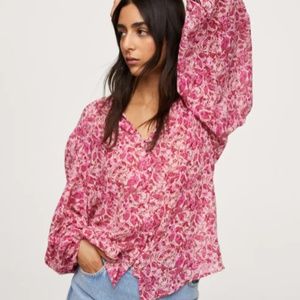 Printed cotton blouse